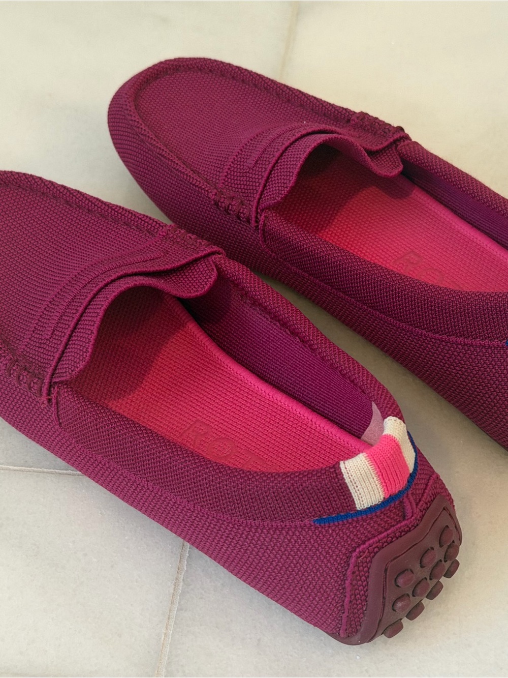 Rothy’s Women’s Slip-On Casual Loafers in Berry